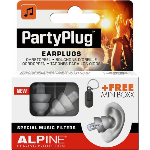  Čepki Za U&amp;scaron;esa - Za Koncerte In Zabave - Partyplug Earplugs Transparent Alpine - Par Slike