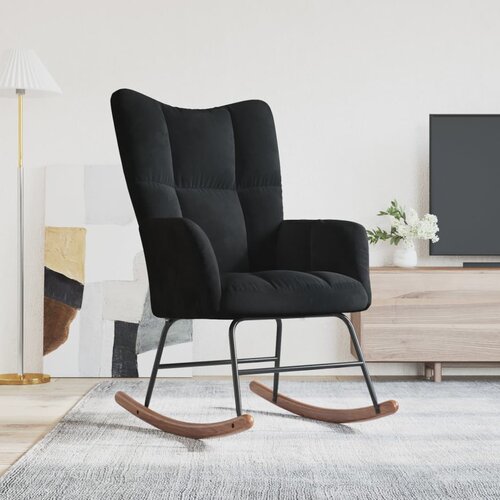 The Living Store Stolica za ljuljanje crna bar&scaron;unasta Cijene