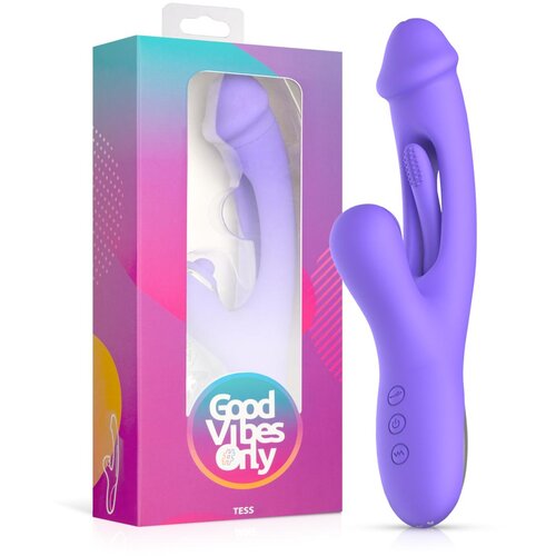 Good Vibes Only Tess Rabbit Vibrator with G-Spot Stimulator Purple Slike