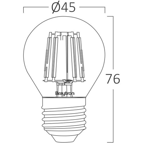 Braytron BRY-ADVANCE-4W-E27-G45-CLR-3000K LED sijalica 3000K CLR E27 4W G45 Slike