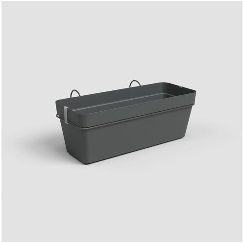  PE KORITO Z VODNO REZERVO CAPRI BALKONSKI SET ANTRACIT 50X28.5 CM Slike