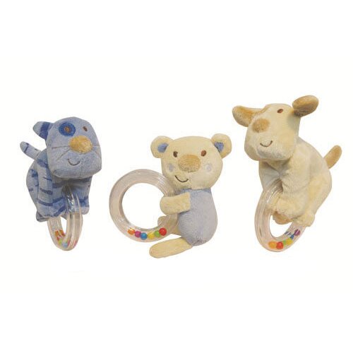 Biba Toys Plišana igračka zvečka vesele životinje, 3komada Slike