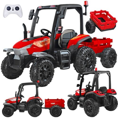Veliki AKU traktor 4x4 s prikolicom crveni Cijene