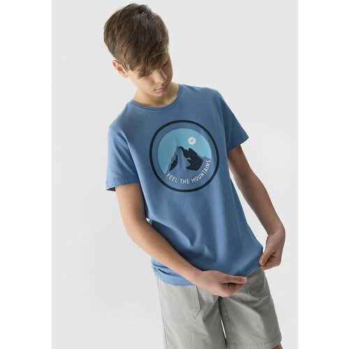4f Organic Cotton T-Shirt for Boys - Blue Slike