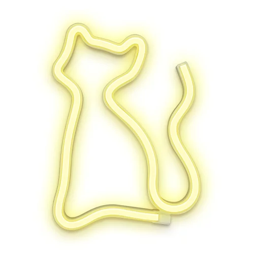Forever Neon LED luč - mačka rumena, (20746987)