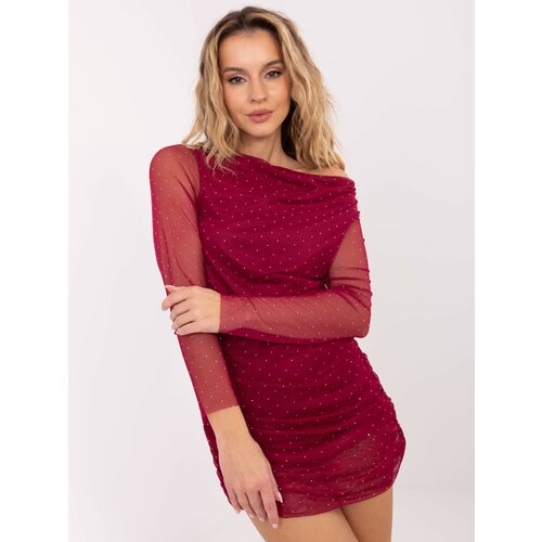 Italy Moda Dress-MI-SK-62452.74-burgundy Slike