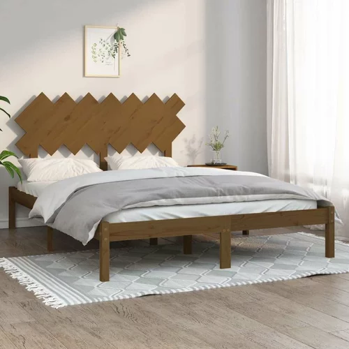  za krevet smeđa boja meda 140 x 200 cm od masivnog drva