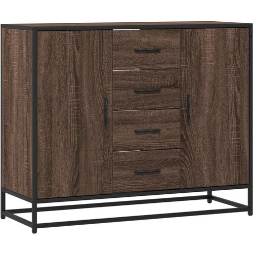 Maison Chic Komoda - Predalnik rjav hrast 92x35x76 cm inženirski les, (21717726) Slike