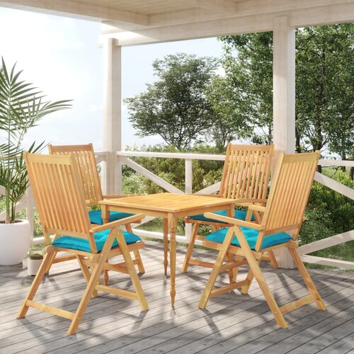 VidaXL Blazine za stole 4 kosi turkizne 50x50x7 cm blago Slike