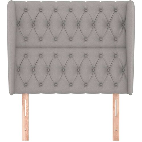  Uzglavlje s u&amp;scaron;ima svjetlosivo 93x23x118/128 cm od tkanine Slike