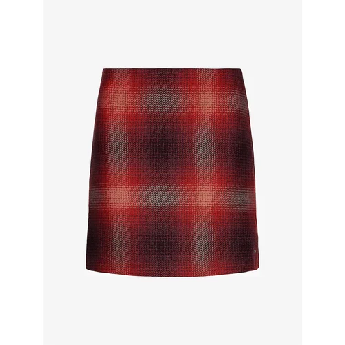 Tommy Hilfiger Wool Shadow Check Short Skirt - Women