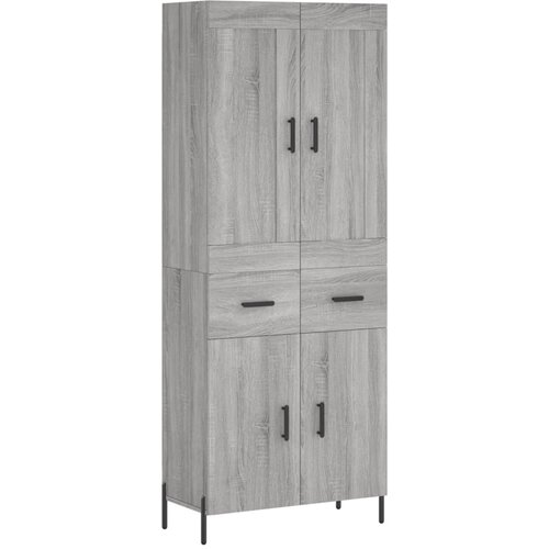  Visoka komoda siva sonome 69,5x34x180 cm od konstruiranog drva Slike