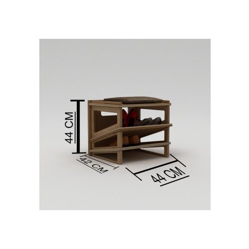 Hanah home Stalak za cipele Jolly, 44x42x44 cm, Smeđa Slike