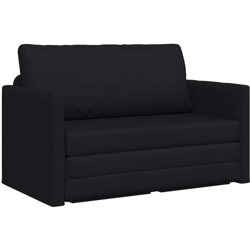  Podni kauč na razvlačenje 2-u-1 Crna 124x71x78 cm Umjetna koža Cijene