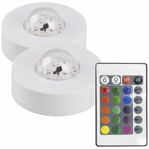 SET 2x LED RGB dekorativna svetiljka FESTA 3xAAA/4,5V + daljinski upravljač Slike