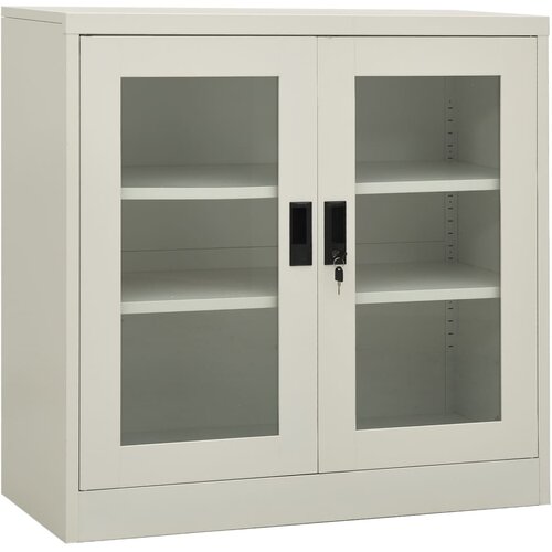 The Living Store Uredski ormarić svjetlosivi 90 x 40 x 90 cm čelični Cijene