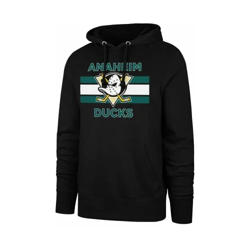 47 Brand Men's Sweatshirt NHL Anaheim Ducks BURNSIDE Pullover Hood