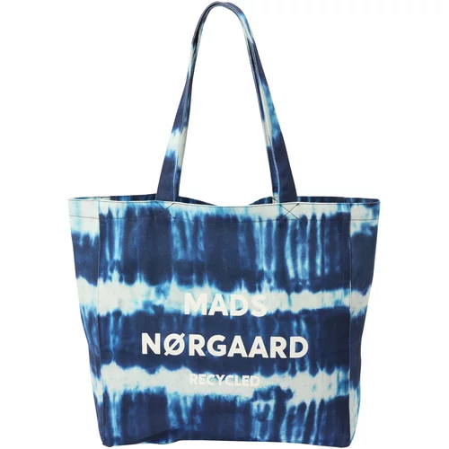 MADS NORGAARD COPENHAGEN Nakupovalna torba azur / temno modra / bela