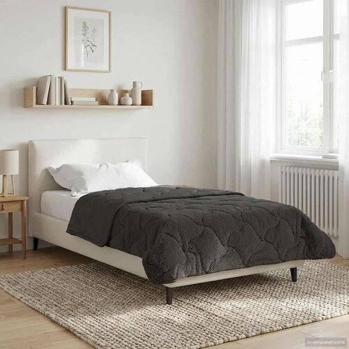  Ljetni pokrivač Antracit 140 x 220 cm Mikrofibra i teddy flis Slike