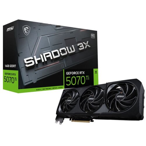 MSI RTX 5070 Ti 16G SHADOW 3X OC, GeForce RTX 5070 Ti, 16GB/256bit GDDR7, HDMI/3xDP, 2x TORX fans 5.0 Cene
