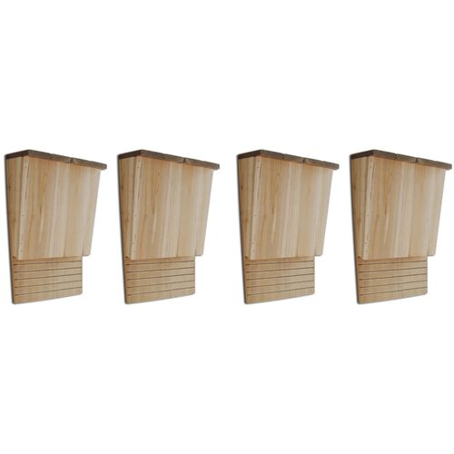 VidaXL Hi&amp;scaron;ice za netopirje 4 kosi 22x12x34 cm les Slike