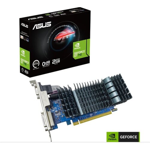 Asus GT710-SL-2GD5-BRK-EVONVIDIA GeForce GT 7102GB GDDR5, 64bit, 1xDVI-D, 1x D-Sub, Slike