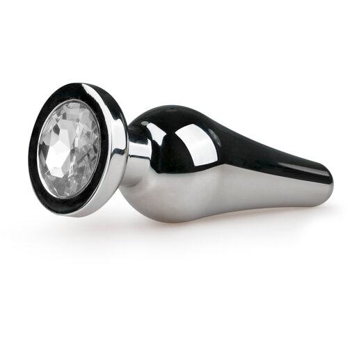 EasyToys - Anal Collection Metalni analni čep No. 11, srebrni/prozirni Slike