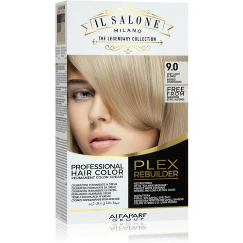 ALFAPARF MILANO Il Salone Milano Plex Rebuilder permanentna barva za lase odtenek 9.0 - Very Light Blonde 1 kos