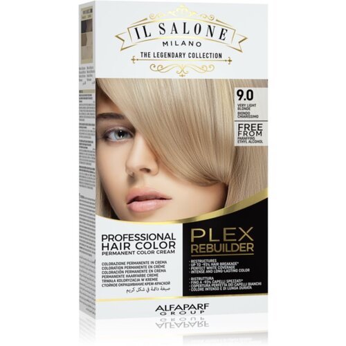ALFAPARF MILANO Il Salone Milano Plex Rebuilder trajna boja za kosu nijansa 9.0 - Very Light Blonde 1 kom Cijene