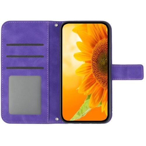 SUNSKY Eleganten ovitek etui za Samsung A36 / A37 / A56, Sončnica, Temno vijoličen Slike