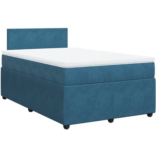 Maison Chic Box spring postelja - Vzmetna postelja z vzmetnico modra 120x190 cm žamet SL18149, (21885496) Cene