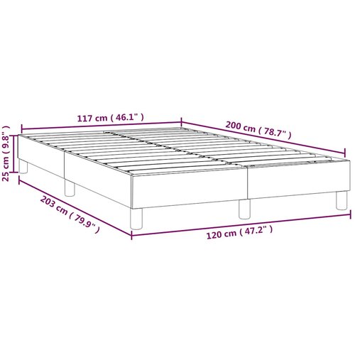  Okvir za krevet s oprugom tamnoplavi 120 x 200 cm bar&amp;scaron;unasti Slike