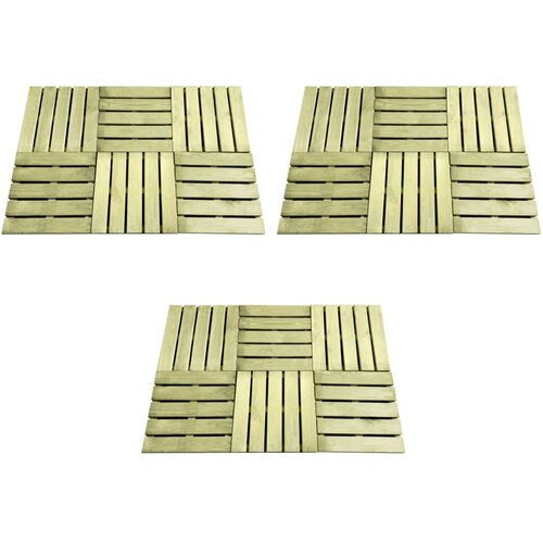 vidaXL Pločice za trijem 18 kom 50 x 50 cm drvene zelene Cijene