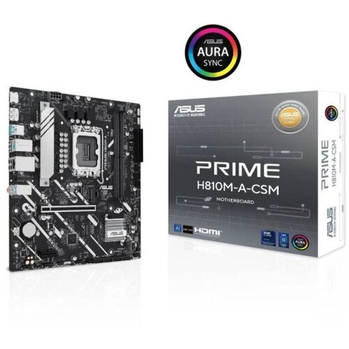 Asus MB PRIME H810M-A-CSM LGA1851, 2x DDR5, 6x USB, DP, HDMI, 2x M.2, mATX Cijene