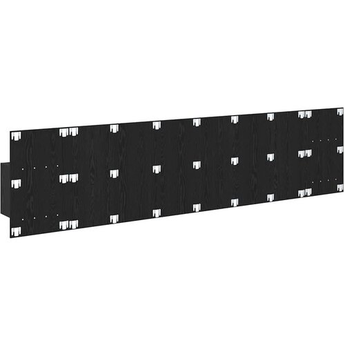 VidaXL uzglavlje s ormarićem s ladicama crni hrast 337 x 32,5 x 80 cm Slike