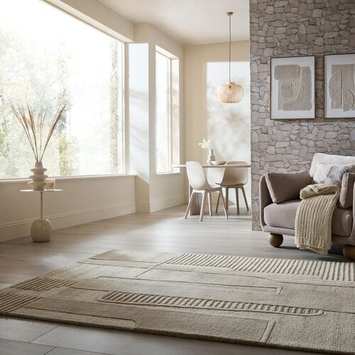 Flair Rugs Sivo-bež ručno rađen vunen tepih 200x300 cm Lira &amp;ndash; Slike