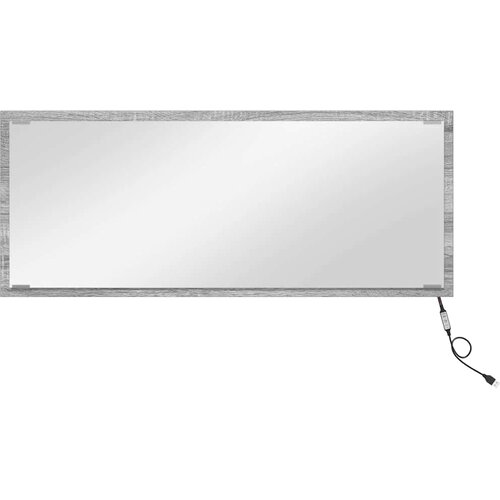  Ogledalo Zidne Siva Sonoma 90 x 8,5 x 37 cm Konstruirano drvo Slike