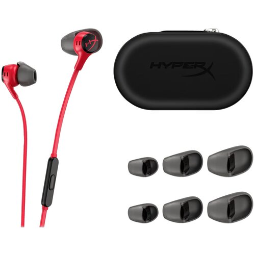 HYPER X u&amp;scaron;esne slu&amp;scaron;alke z mikrofonom Cloud Earbuds II - rdeče (705L8AA) Slike