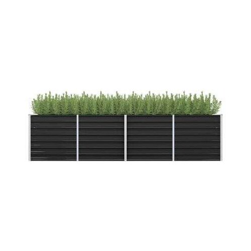  Povišena vrtna gredica antracit 320x80x77 cm pocinčani čelik Cijene