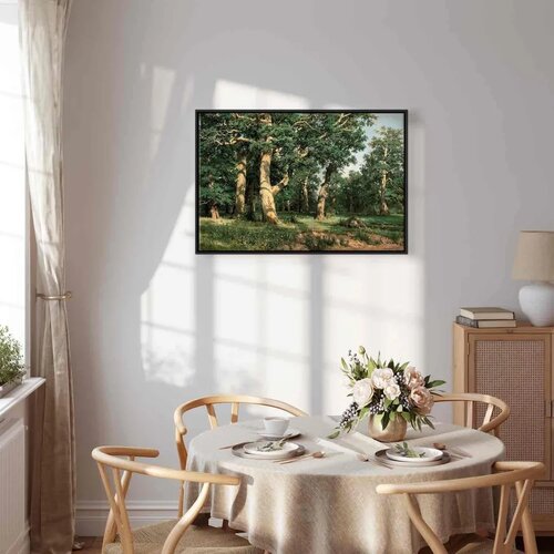  Slika - Ivan Shishkin – Oak Forest 60x40 U crnom drvenom okviru Cene