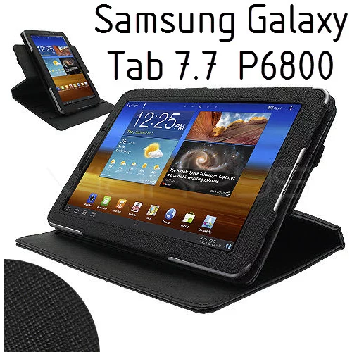  Vrtljivi ovitek / etui / zaščita za Samsung Galaxy Tab 7.7 P6800 - črni