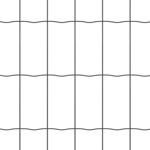 Euro ograda 0,8 x 25 m Željezo prekriveno PVC-om Siva Slike