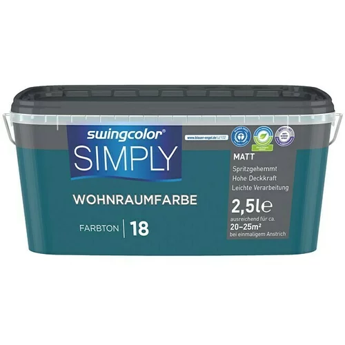 SWINGCOLOR Notranja disperzijska barva Simply št.18 (2,5 l, modra, mat)