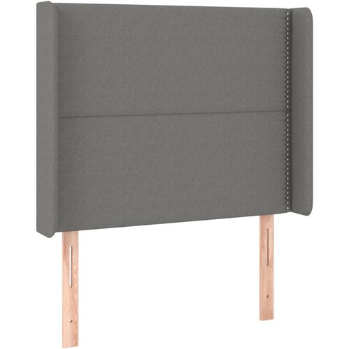 Maison Chic vzglavna omarica - nočna omarica - posteljna omarica z u&amp;scaron;esi temno sivo 93x16x118/128 cm blago, (21712255) Slike