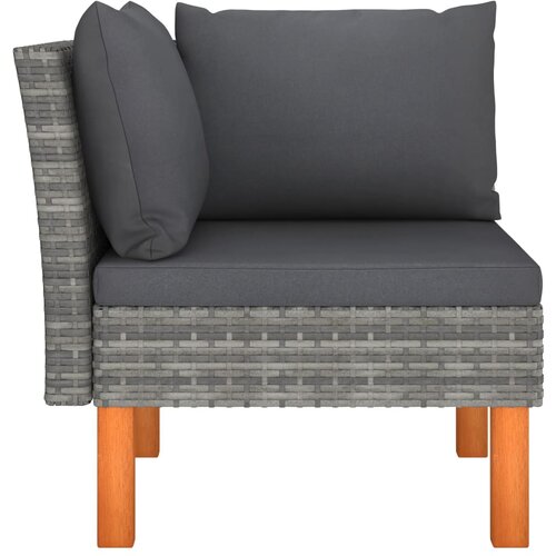 Maison Chic Kotni kavč - Sofa - Kanape poli ratan in trden evkaliptusov les, (21727083) Cene