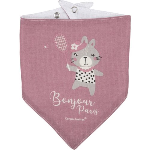 Canpol First Muslin Bib Bonjour Paris slinček Pink 2 kos Cene