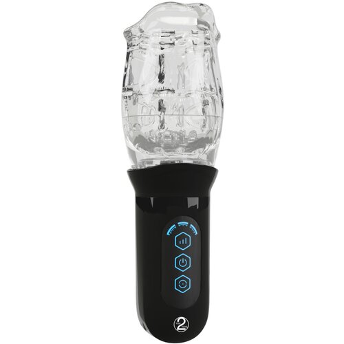 Stroker vibrirajoča, vrtljiva masturbator (prozoren) Slike