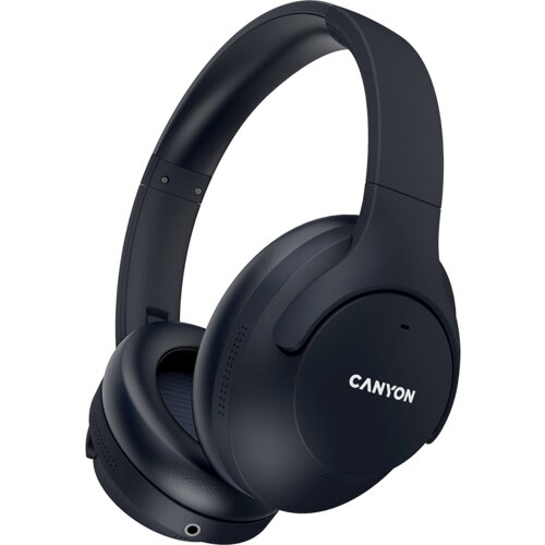 Canyon OnRiff 10, Bluetooth headset,with microphone,with Active Noise Cancellation function, BT V5.3 AC7006, battery 300mAh, Type-C charging plug, PU material, size:175*200*84mm, charging cable 80cm and audio cable 150cm, Black, weight:253g Cijene