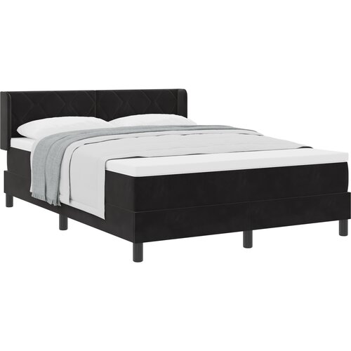 vidaXL Postelja s vzmetnico Črna 160x200 cm Žamet, (22050538) Cene