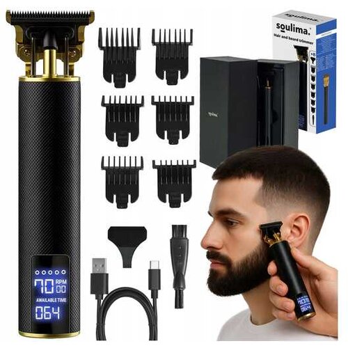 Malatec inox akumulatorski LCD brivnik in strižnik za lase in brado USB črn 00025429 Cene